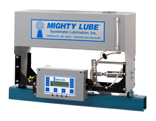 Lubricadores autónomos Mighty Lube® serie 2200L para transportadores con track cerrado, viga I, Power & Free y otros.