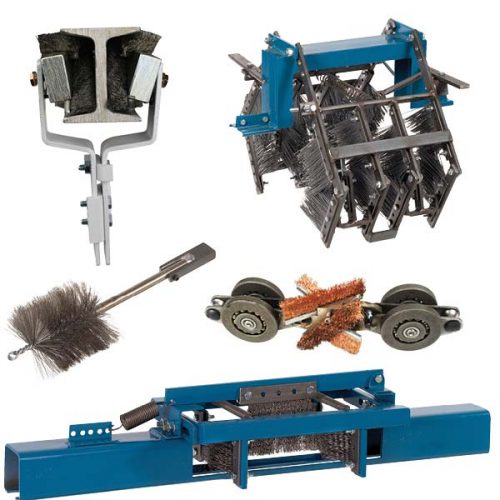 Cepillos de limpieza no motorizados para transportadores Mighty Lube.